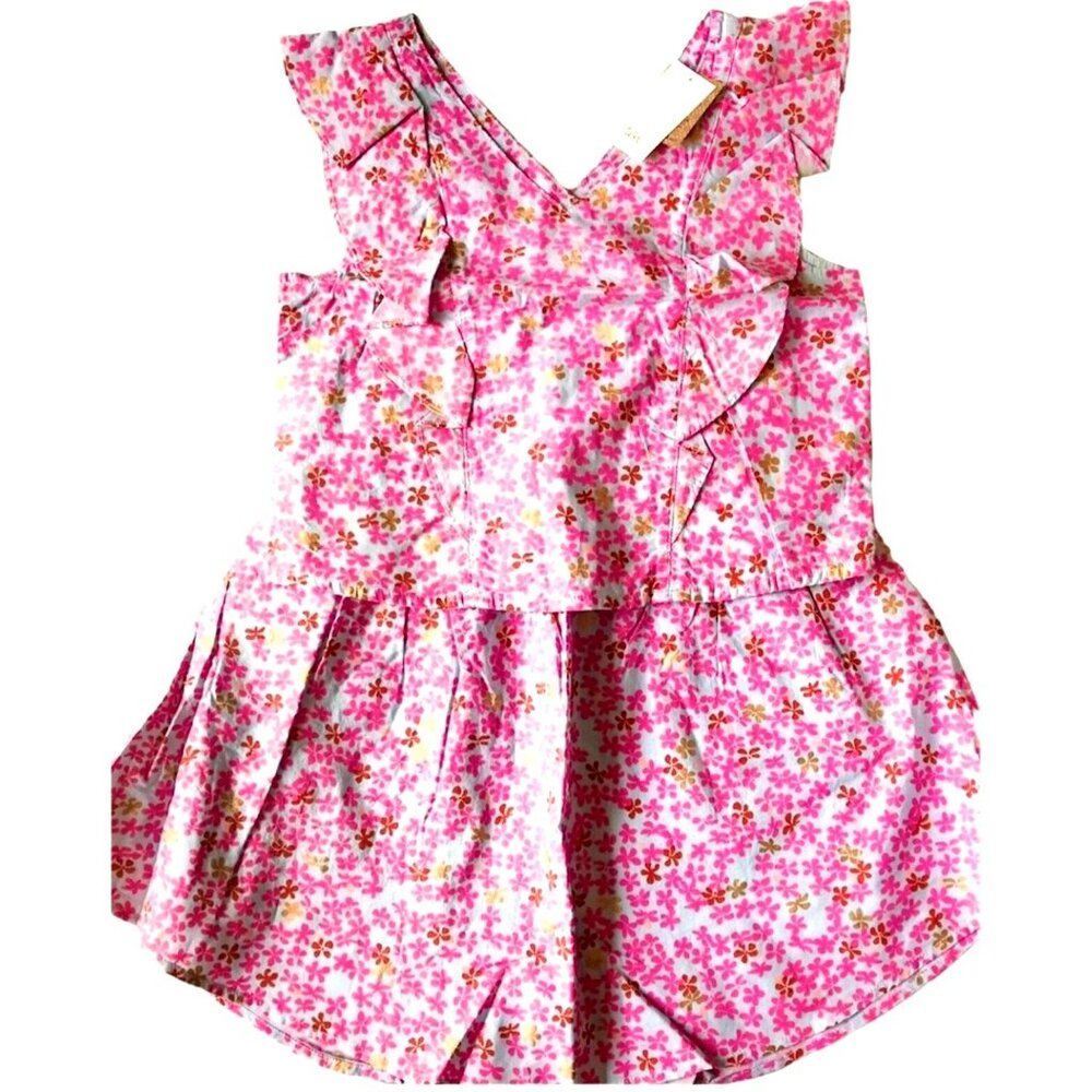 NWT Tea Collection Ditsy Blooms Metallic Print Bundle Skirt And Top Size 10